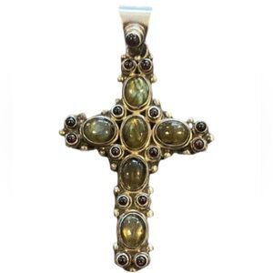 Vintage Cross Necklace Pendant // Sterling Silver